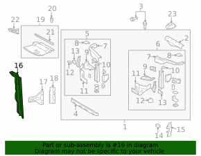 Lexus LX570 hood latch plate (16-21 rest)