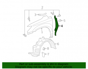 Right door-wing seal for Lexus RX300 RX330 RX350 RX400H 04-09