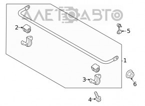 Rear left stabilizer link Kia K5 21-26 FWD