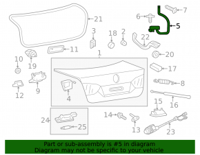 Trunk lid hinge left VW Jetta 11-18 USA