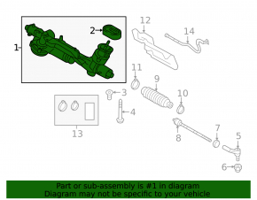 Steering rack VW Jetta 19- EPS type 1 MSG