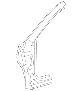 Front shield, upper pillar, part of the threshold front right Toyota Camry v40 gray