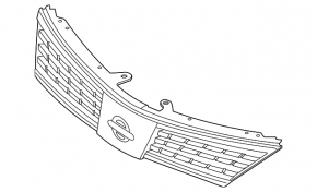 Nissan Versa 1.8" 10-12 radiator grille swollen chrome