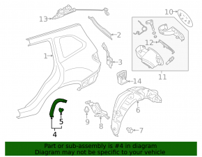 Rear left wing arch seal Subaru Forester 19- SK