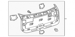 Lower trunk door trim Lexus RX350 RX450h 10-15 gray
