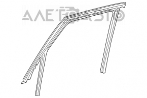 Glass seal front right Fiat 500L 14-