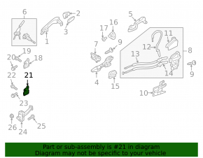 Upper front left door hinge for Kia Sorento 10-15