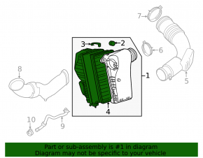 Air filter housing Audi Q7 4L 10-15