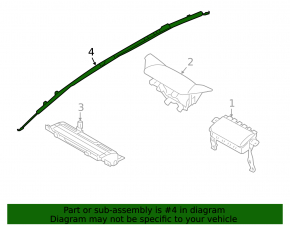 Airbag side curtain right Hyundai Santa FE Sport 13-18 shot