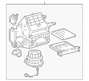 Heater assembly for Toyota Prius 2009-2010