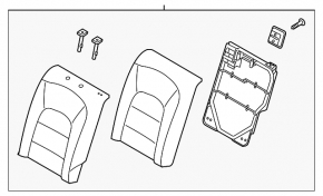 Left rear seat backrest for Kia Forte 4d 2017-2018