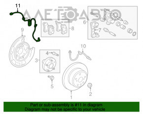 ABS Sensor Rear Left Toyota Highlander 08-13 AWD