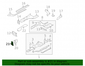 Bracket bumper reinforcement left Audi A4 B8 08-16