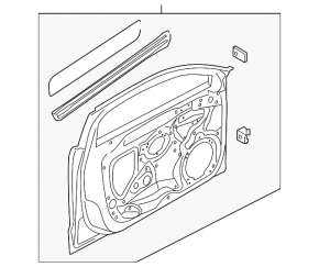 Bare front right door for an Audi A3 8V 15-20 4D