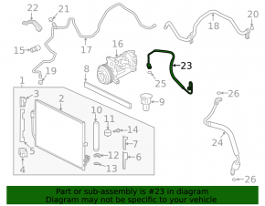 Infiniti QX50 19-20 air conditioning compressor-condenser hose