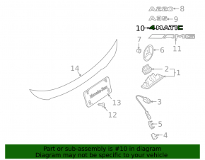 Emblem inscription 4 MATIC trunk lid Mercedes A-class V177 19-22