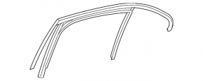 Rear left door glass seal Mercedes W213 E 17-23