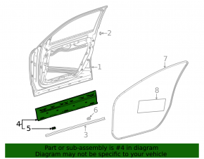 Lower front right door trim for Mercedes H247 GLA 20-26