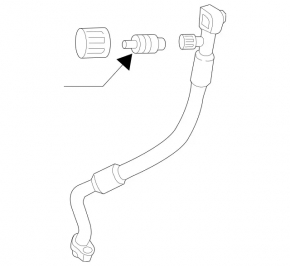 Air conditioning pipe condenser-heater Mercedes Metris W447 16-23 without rear climate control