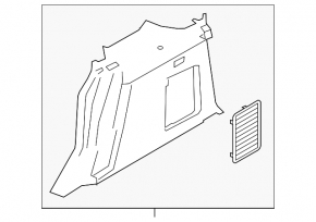 Right arch trim for Ford Transit Connect MK2 13-17 cargo