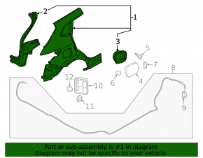 Quarter wing rear left Nissan Rogue Sport 20-22