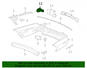 Jaguar XE 17-20 front bumper parking sensors, internal