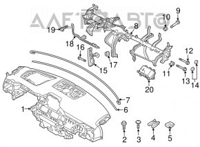 Mazda CX-5 17-25 black dashboard with airbags and deflectors
