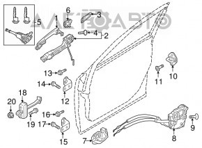 Door handle outer front right Mazda 6 13-17 keyless