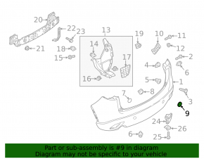 Rear bumper tow hook plug right Mazda CX-5 13-16