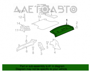Rear shelf Chrysler 200 11-14 beige