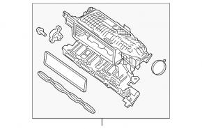 Intake manifold Infiniti JX35 QX60 14-17 Hybrid without cooler