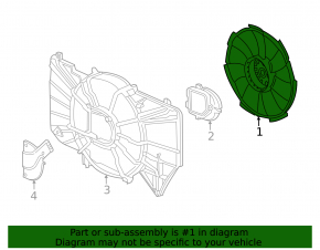 Cooling Fan Impeller for a 1993 Honda Accord Hybrid