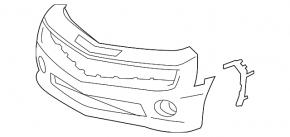 Front bumper bare Chevrolet Camaro 14-15 SS, RS pack