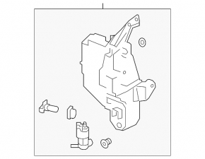 Nissan Altima 13-18 Windscreen Washer Reservoir with Neck and Sensor