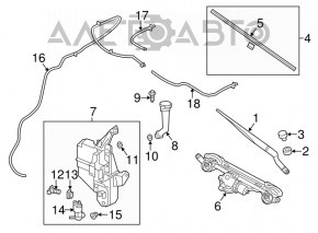 Nissan Altima 13-18 Windscreen Washer Reservoir with Neck and Sensor