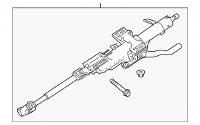 Steering column Nissan Altima 19-23 with cardan joint