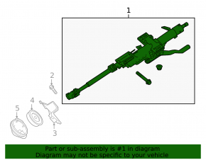 Steering column Nissan Altima 19-23 with cardan joint