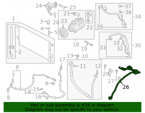 Air conditioning pipe from heater Audi A6 C8 19- 2.0T