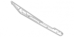 Left side trim for the center console of the Audi A6 C8 19-25, light brown leather