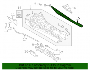Left side trim for the center console of the Audi A6 C8 19-25, light brown leather