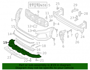 Front bumper protection for the Audi Q8 19-23 s-line
