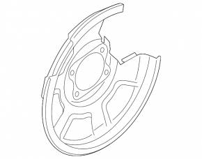 Rear right brake disc cover Kia Optima 16 - under electric handbrake