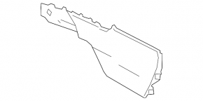 Left side center console trim for Lexus ES 23-25, black