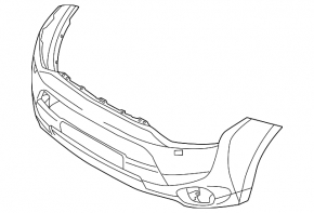 Front bumper bare Mitsubishi Outlander 14-15 prerest