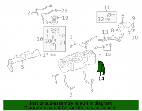 Fuel filler neck protection Toyota Sequoia 08-16