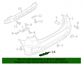 Rear right reflector for Mitsubishi Outlander Sport ASX 20-26