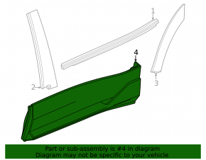 Door trim lower rear left Chevrolet Equinox EV 24-26