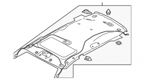 Subaru Outback 10-14 headliner for sunroof