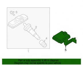 TIRE PRESSURE CONTROL MODULE Kia Optima 11-13 broken mount