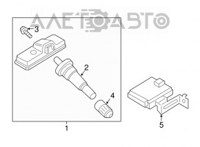 TIRE PRESSURE CONTROL MODULE Kia Optima 11-13 broken mount